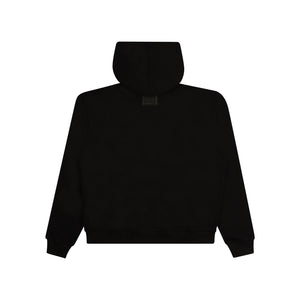Black with White Embroidery Logo Hoodie