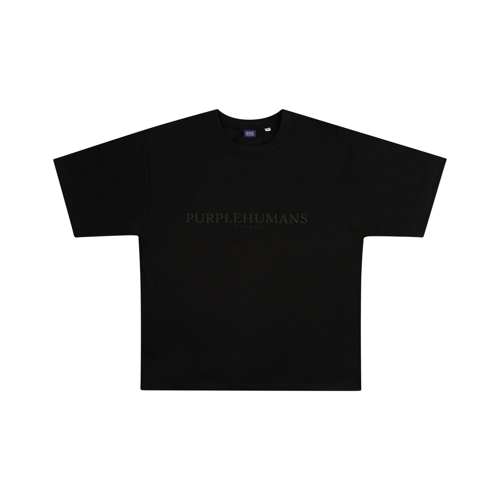 Black with Black Print Logo T-Shirt