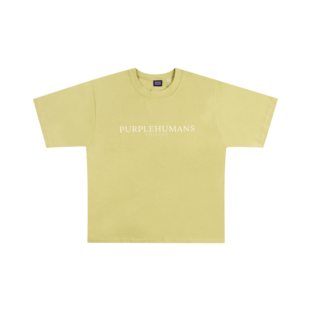 Olive Green with White Print Logo T-Shirt